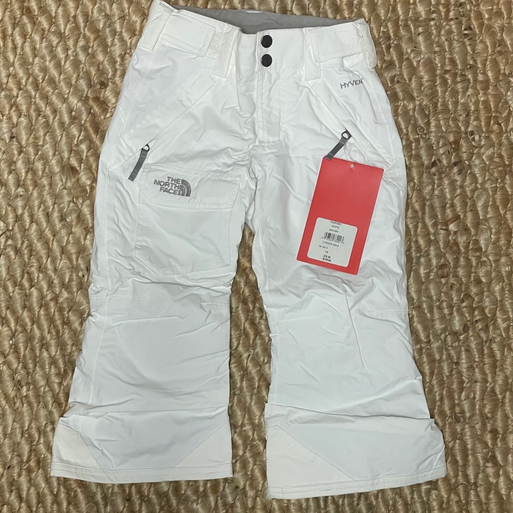 North Face white ski pants.